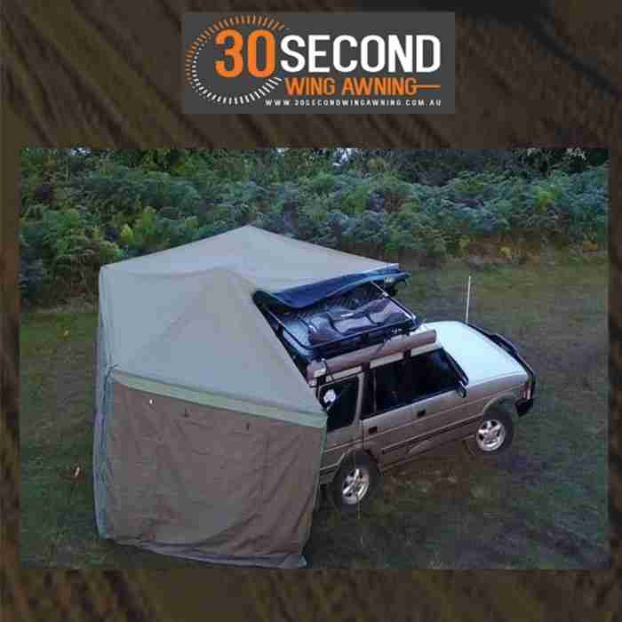 30 Second Wing Awning Full Wall Kit 2.7m-6