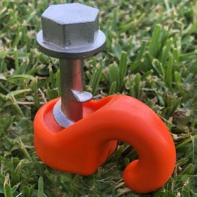 Ground Dog Screw in Peg with Hook Collar 250mm - Sold Each-5