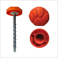 Ground Puppy® Screw-In Mat Pegs with Safety Cap 120mm | Caravan Mat & Groundsheet Pegs  - Sold Each-4