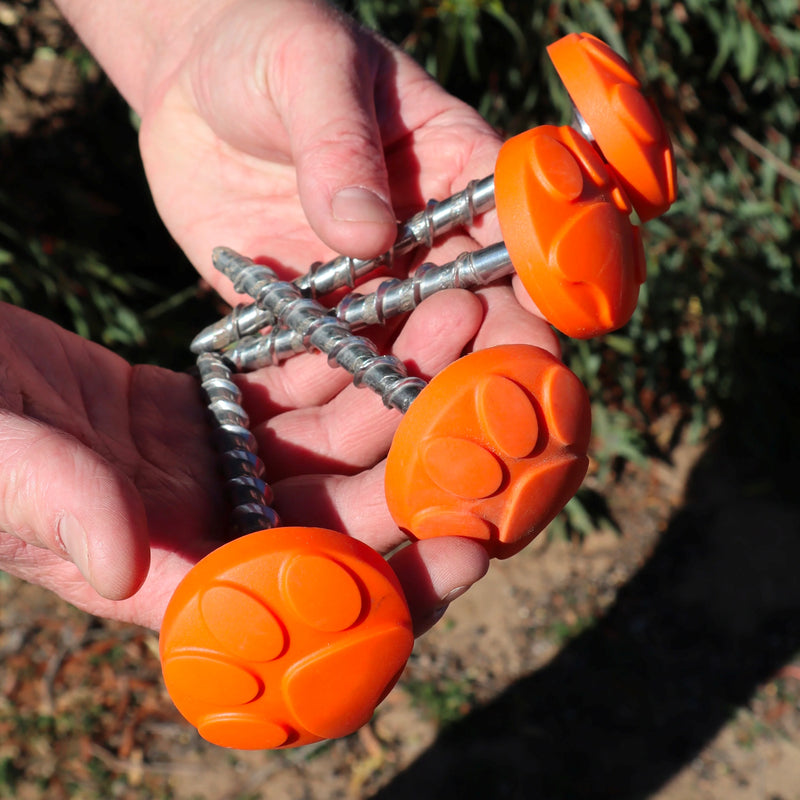 Ground Puppy® Screw-In Mat Pegs with Safety Cap 120mm | Caravan Mat & Groundsheet Pegs  - Sold Each-2